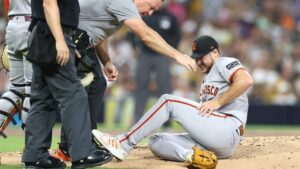 Landen Roupp injured in loss to Padres – NBC Sports Bay Area & California