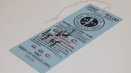 Ticket signed by 16-year-old Tiger Woods sells for k