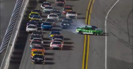 Tyler Reddick wrecks after contact with Todd Gilliland at Daytona, puts the No. 45 in reverse on pit road