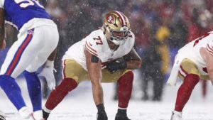 49ers rule RG Dominick Puni out with a knee injury