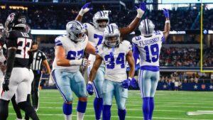 Cowboys rookie RB Jaydon Blue leaves with an ankle injury