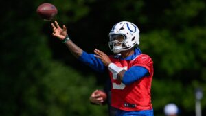 Anthony Richardson has a shaky Saturday practice after a strong week