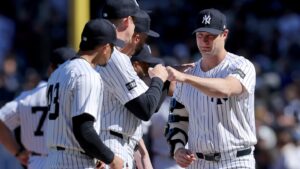Yankees ace Gerrit Cole throws off flat ground as he recovers from Tommy John surgery
