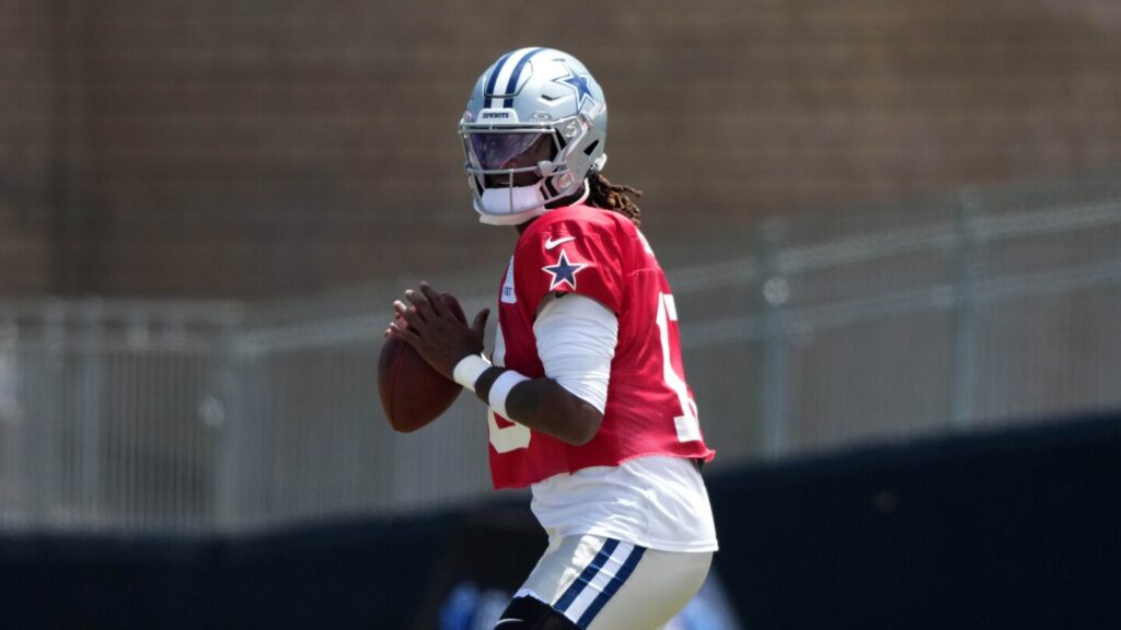 Joe Milton banged his thumb on a helmet but is expected to be OK