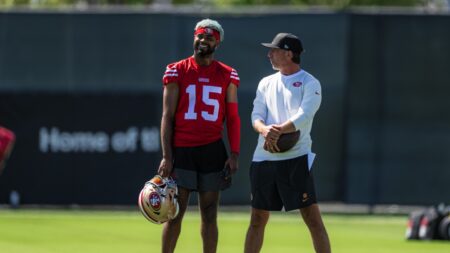 49ers receiver Jauan Jennings (calf) remains out of practice
