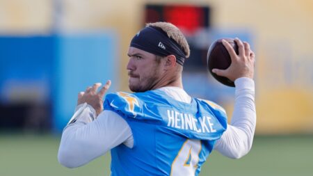 Taylor Heinicke will start Sunday’s preseason game for the Chargers