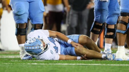 North Carolina QB Max Johnson details brutal 2024 season-ending injury: ‘I thought I was going to lose my leg’