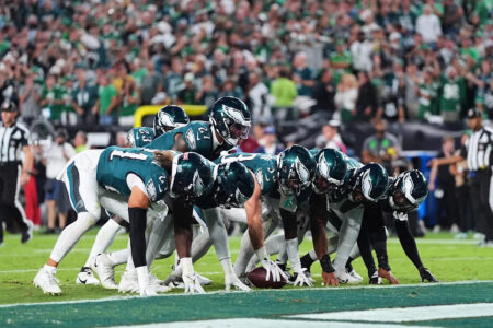 Eagles defense celebrates with ‘tush push’ after forced fumble vs. Cowboys