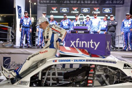 Connor Zilisch jokes “I guess I just can’t celebrate” after ripping firesuit