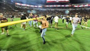 Mississippi State fined 0,000 for fans storming the field after beating No. 12 Arizona State