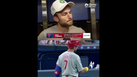 Trea Turner speaks on his exit in the 7th inning due to a hamstring strain