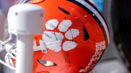 LOOK: Clemson’s bus damaged after hitting light pole in another bizarre off-field mishap for Tigers