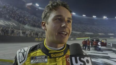 Christopher Bell wins Bristol on late restart; Joe Gibbs Racing sweeps first round of playoffs
