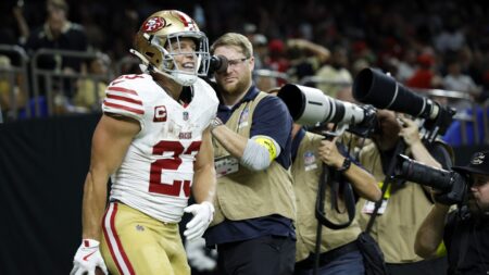 Christian McCaffrey is third player in NFL history with 50 rushing TDs, 30 receiving TDs