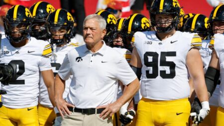 Iowa’s Kirk Ferentz becomes winningest coach in Big Ten history, passes Ohio State legend Woody Hayes