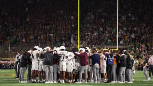 Texas A&M’s Bryce Anderson avoided ‘catastrophic’ injury after being carted off field against Notre Dame