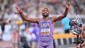 Noah Lyles Wins 200m Final at World Athletics Championships, Ties Usain Bolt’s Record
