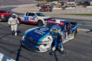 Jayson Alexander emotional after awkward NASCAR Truck crash