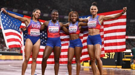 Sydney McLaughlin-Levrone, USA Make History Breaking Worlds Relay Championship Record