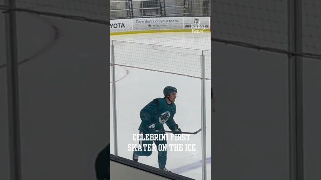 Celibrini is the first skater on the ice for the Sharks training camp.
