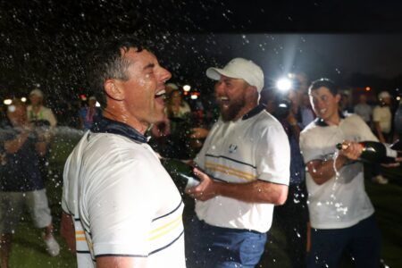 Inside Team Europe’s rowdy Ryder Cup celebrations as Rory McIlroy leads the party