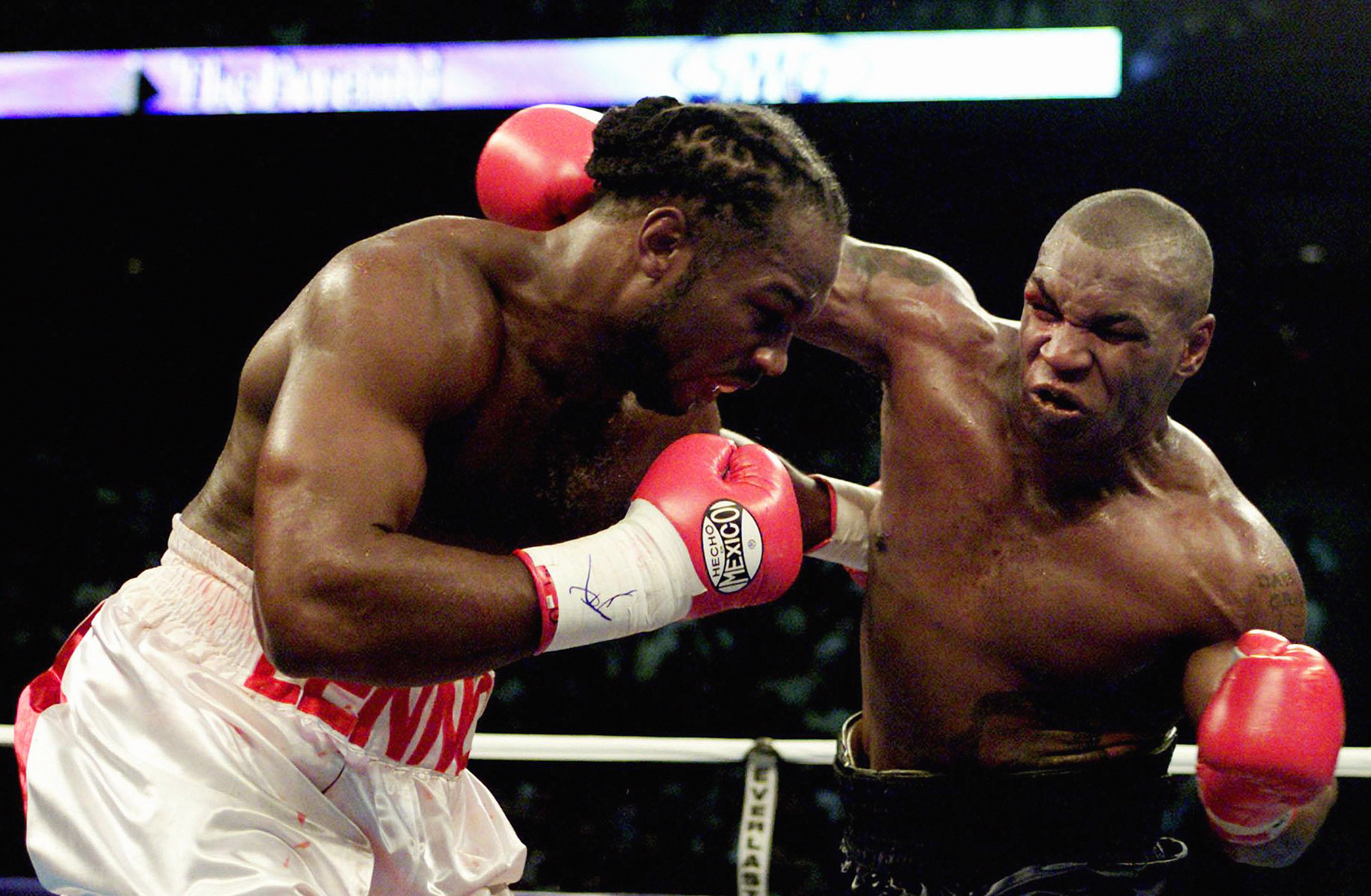 Mike Tyson was well beaten by Lewis in 2002