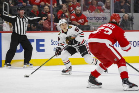 Finnie, Danielson Shine as Red Wings Slip Past Blackhawks in Preseason Opener