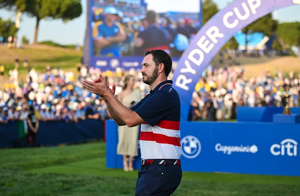 Rome , Italy - 1 October 2023; Patrick Cantlay of USA after the final day of the 2023 Ryder Cup at Marco Simone Golf and Country Club in Rome, Italy. (Photo By Brendan Moran/Sportsfile via Getty Images)