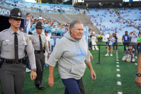 Michael Jordan, Lawrence Taylor, Roy Williams headline list of celebs at Bill Belichick’s North Carolina coaching debut against TCU