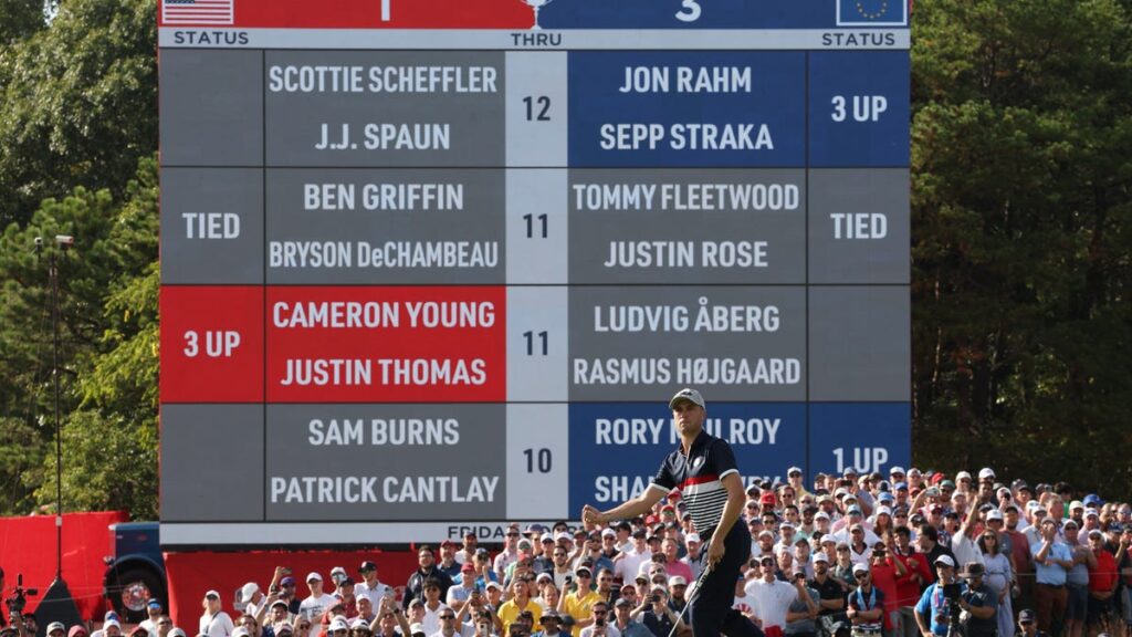Ryder Cup live score updates for Saturday foursomes, Day 2 results