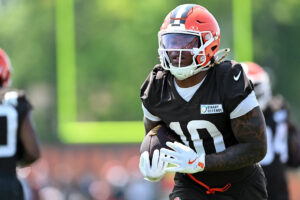 Browns rookie Quinshon Judkins to meet with NFL about offseason arrest, could make season debut in Week 2