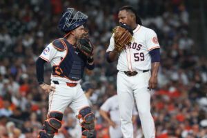 Astros pitcher Framber Valdez denies intentionally hitting his own catcher after tense moment in loss to Yankees