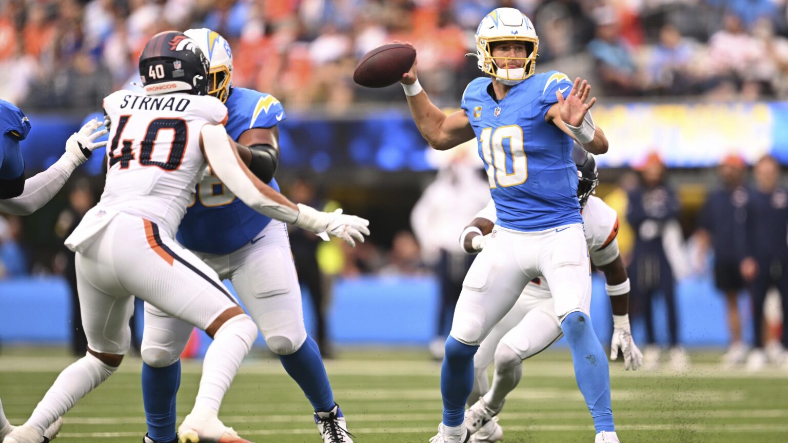 Justin Herbert, Jim Harbaugh, Chargers Thrill Fans with Win vs. Broncos, 3-0 Start