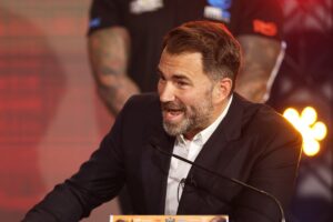 Eddie Hearn scoffs at Dana White’s claim about Canelo vs Crawford and ‘boxing’s biggest fights’