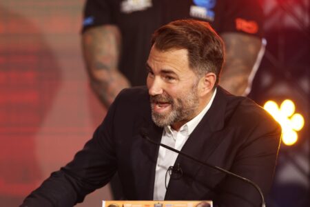 Eddie Hearn scoffs at Dana White’s claim about Canelo vs Crawford and ‘boxing’s biggest fights’
