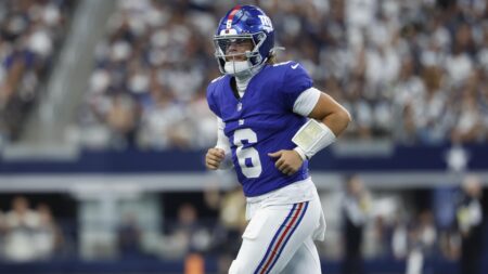 Giants Fans Chant for Jaxson Dart on Video After Russell Wilson Throws 2nd INT
