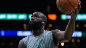 Celtics star Jaylen Brown eyes key improvement with Jayson Tatum out – NBC Sports Boston