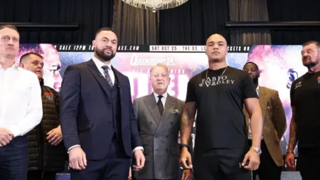 Joseph Parker and Fabio Wardley come face-to-face to launch their heavyweight showdown
