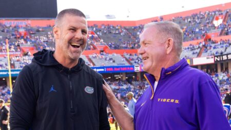 LSU coach Brian Kelly staunchly defends Billy Napier amid ‘crazy’ hot seat discourse for Florida