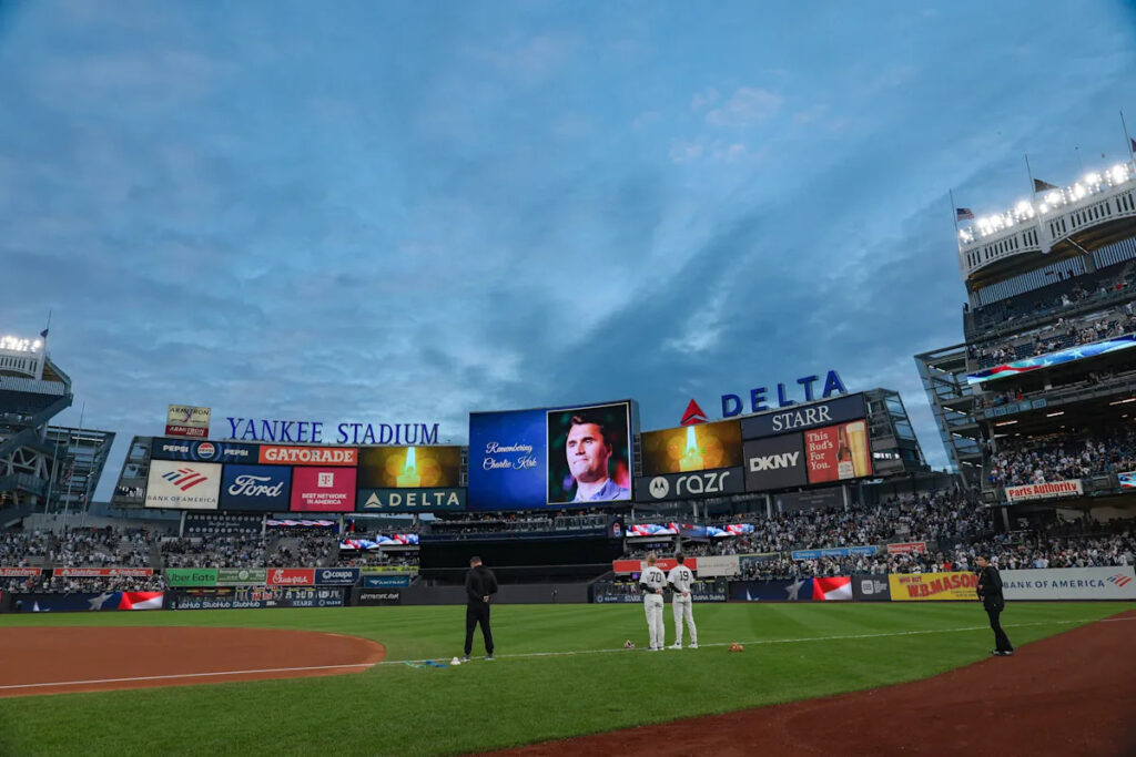 New York Yankees hold moment of silence for conservative activist Charlie Kirk after his death