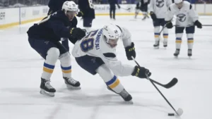 Blues Sign Two Prospects, Including 2025 First-Round Pick Justin Carbonneau, To Entry-level Contracts