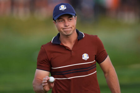 Neck injury sidelines Europe’s Viktor Hovland at the Ryder Cup
