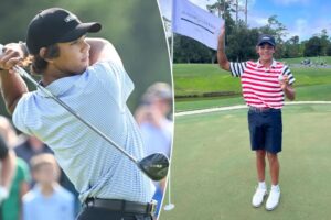 Charlie Woods gets hole-in-one at 2025 Junior Players Championship