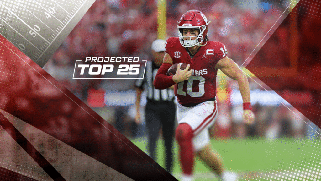 Tomorrow’s Top 25 Today projects college football rankings entering Week 5