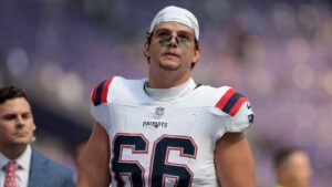 Patriots LT Will Campbell added to practice report with an ankle injury