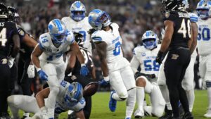Monday Night Football: Lions, Ravens tied 14-14 at halftime