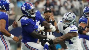 Giants OT James Hudson fined ,172 for unnecessary roughness