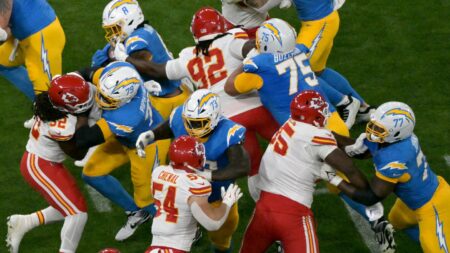 Chargers dominate first half but lead Chiefs only 13-6 at halftime