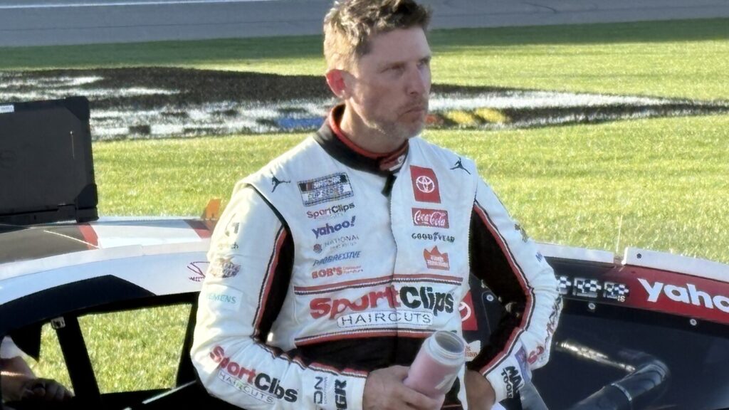 Close finish at Kansas leaves Denny Hamlin feeling ‘massive disappointment’