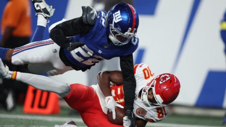 Tyquan Thornton’s big night included catching a pass Patrick Mahomes didn’t throw to him